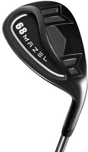 MAZEL Golf Wedge for Men & Women - Forged Lob Wedge,Escape Bunkers and Quickly Cuts Strokes Around The Green,High Loft Golf Club Wedge (Black, 68 Degree)
