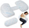 Tarleys Almohada Embarazada - Almohada para Dormir de Lado - Soporte para la Espalda - Caderas - Piernas y Vientre para Mujeres Embarazadas - Cojin Lactancia Multifuncional - Desmontable y Ajustable.