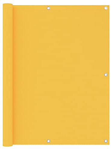 KLYEON Paravento Balcone Giallo 120x400 cm in Tessuto Oxford,Paravento per Balcone Impermeabile Privacy e Protezione per il tuo Terrazzo Ombrelloni e parasole