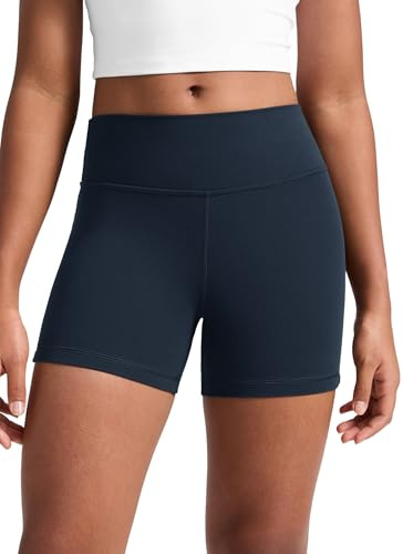 CRZ YOGA Chicas Butterluxe Shorts Deportivos de Motociclista Niños Adolescente Salón Activo Bailar Yoga Correr Crepúsculo Azul M