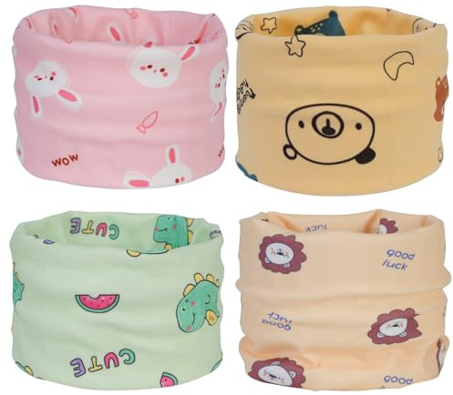 flintronic 4 Pezzi Scaldacollo Bambino, Sciarpe Scaldacollo per Bambini, Collo Caldo per Ragazza e Ragazzo, per Autunno e Inverno, Autunno e Inverno Calda Multifunzione Sciarpa per Bambini