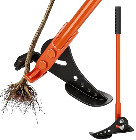 voominhtec Heavy-Duty Tree Puller and Stump Puller Tool, 100% High-Strength Manganese Steel Uproot Tool for Sapling & Root Removal, Extracts 1/4 to 1 Woody Stems & Invasive Trees
