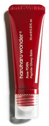 haruharu wonder Rose PDRN Peptide Glowy Balm, Sofortige Feuchtigkeit, Repariert Trockene & Aufgerissene Lippen, 24h Feuchtigkeit, Kein Wachsfinish, Ohne Silikone, Ohne Mikroplastik, Ohne Tinte, 10ml