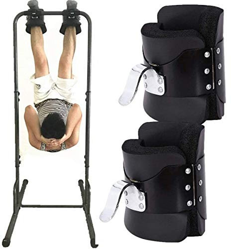 PURIAYA Inversion Schwerkraftstiefel, massiver Stahlrahmen, Handstand-Stiefel, Bauch, Crunch Sit-Up-Stange, Haken, Fitness-Trainingsgerät zur Linderung von Rückenschmerzen