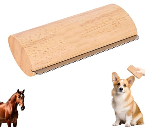 Brosse Clean Poil Chien, Brosse Mue Cheval, Élimine Sous-Poil & Poils Morts pour Cheval, Chien et Chat, Toilettage Adapté aux Poils Courts et Longs, Pelage Doux et Brillant, 3 Tailles (A - 12.7cm)