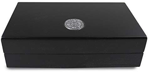 EGOIST - Humidor Cofanetto Premium Per Sigari I Umidificatore Da Tavolo In Legno I Capacità 5 Sigari I Design Elegante I Alta Qualità - Nero