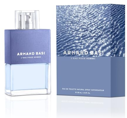 Armand Basi L'Eau Pour Homme Eau de Toilette, Herrenduft, Spray, Wasser-Olfaktorfamilie, frisch und holzig, 125 ml