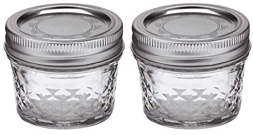 Ball Mason 4oz Quilted Jelly Jars with Lids and Bands, Set of 2