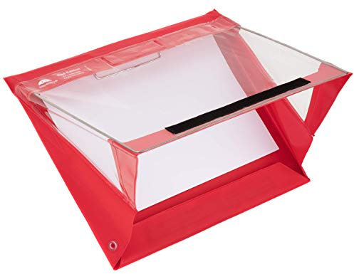 Paperdry Rot Wasserfestes Klemmbrett A4 Querformat- Hochwertiges PVC, 18 Monate Garantie, Klemmbrett mit Deckel für Draußen