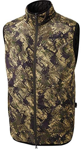 Shooterking Huntflex Primaloft vändbar väst i brunt/skog & mist kamouflageutseende