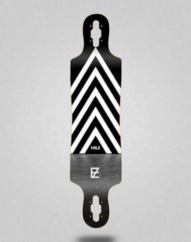 Skate Skateboard Longboard Deck 40x9 Drop Holz Dark Gram