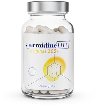 spermidineLIFE® Original 365+ — Natürliches Weizenkeim Extrakt mit hochdosiert Spermidin und Zink – Spermidin zur körpereigenen Zellerneuerung