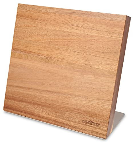 Zyliss E920281 Comfort Pro Ceppo Portacoltelli Magnetico, 22cm, Legno di Acacia, Acciaio Inossidabile, Naturale, Portacoltelli da Cucina Professionale, Lavabili in Lavastoviglie
