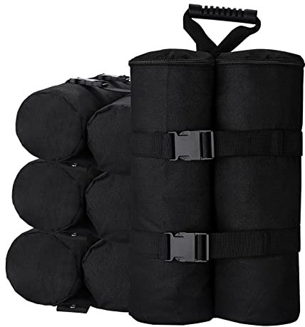 Lot de 4 sacs de sable pour tente, pieds de tonnelle, remplissables avec sable, pierres, poids Oxford 600D, sécurité pour pavillon de jardin, tente de bière, chapiteau, extérieur, camping