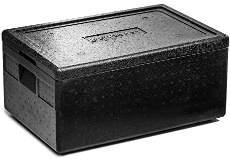 Forgast Contenedor Aislante Térmico | EPP-Thermobox | Línea Eco Universal | con Tapa | Modelo para Panaderos y Pasteleros | GN Formato 1/1 | Dimensiones 60x40x28,3 cm