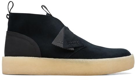 Clarks - Mens Desert Cup Shoes, Color Black Suede, Size: 12 UK