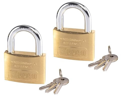 Kippen 2002CK - Kit 2 pezzi di Lucchetto ad Arco con Corpo in Ottone da mm.30