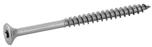 Sud Bois Vis pour Bois en Inox Classic Tête Torx pour extérieur Matière Inox A2 (AISI 304) Dimensions 6x80 mm Boite de 100 Vis