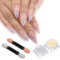 2 Schachteln Nagel Chrome Pulver, Weiße Perle Chrom Nagelpuder, Aurora Schimmer Chrom Pigment Pulver für Nägel Aurora Ice Shimmer Chrome Pigment Pulver für Maniküre Nägel DIY-Salon (White, Gold)