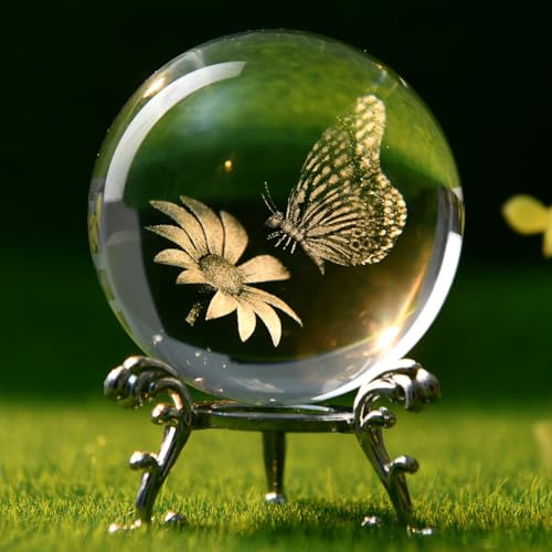 WEINUO 3D Butterfly Crystal Ball 2.4