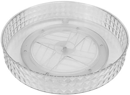 Scaffale di stoccaggio rotante - carosello di spezia rotante a doppio livello | Plasticc Lazy Susann Turntable Organizer |Vassoio organizzatore di condimento girevole | Rack di stoccaggio delle Single