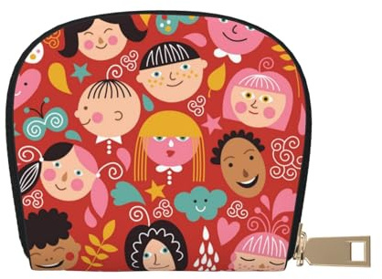 ASDJHFABKY Children Leather Bag Cute Wallet Romantic Card Pack New Parents - Pediatrician and Pharmacy Cards 9X11CM