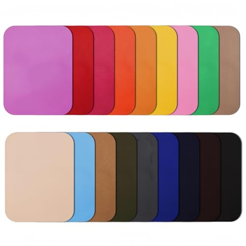 Alfven Patchs Thermocollants,18 couleurs Multicolore Carré Patches à Repasser Patchs de Vetement pour la réparation de trous et la décoration de vêtements (12.5x 9.5cm)