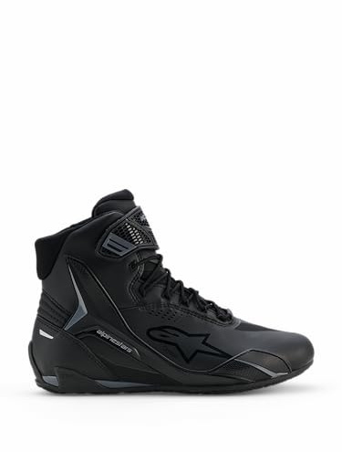 Alpinestars Faster 4 Drystar Chaussures de moto imperméables, gris noir, 10 (43)