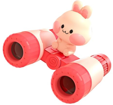 ​​Kids Binoculars Set for Boys & Girls, Adjustable Magnification for Outdoor Exploration, Lightweight & Durable, Ideal for Bird Watching, Camping, Travel​ (Pink)