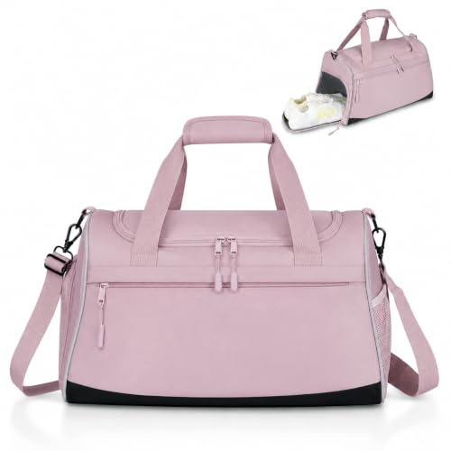 Zedelmaier Sporttasche Kinder Mädchen Leichte Reisetasche Wasserabweisende Schwimmtasche Kinder 30L Sporttasche Mädchen Tragbare Kindersporttasche für Sportstunden, Sportverein, Urlaub (Rosa)
