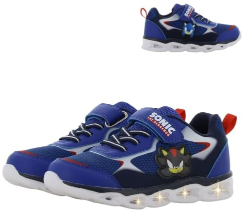 Leomil Sonic Basket Enfant Garçon Lumineuses | Chaussures Garçon, Semelle Légère EVA, Idéal pour l'école et les loisirs, Sonic the Hedgehog, Cadeau pour Enfants