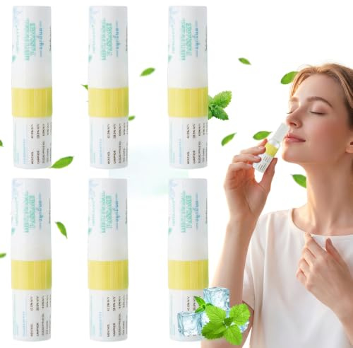 6 Piezas Inhalador Nasal, un Inhalador Nasal Portátil Tipo Bolígrafo, Para Aumentar La Energía y La Concentración, Mejorar La Respiración,Adecuado Para Su uso Mientras Se Estudia, Trabaja Viaja.