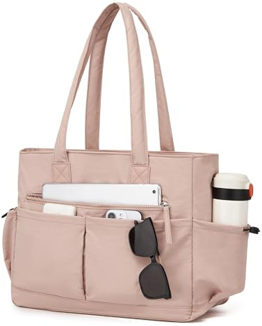 Miss Lulu Large Tote Bag for Women, 15.6 Inch Laptop Work Handbags | with 10 pockets, Lightweight, Water-resistant nylon, for School Work Travel
