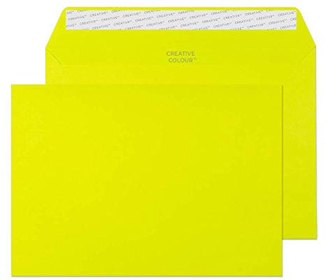 Blake Creative Colour C5 162 x 229 mm 120 gsm Peel & Seal Wallet Envelopes (45341) Acid Green - Pack of 25