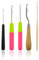 Agganciato Ago All'Uncinetto Strumento di Bloccaggio Dei Capelli Uncinetto Piegato a Scatto Dreadlock Uncinetto Set di Aghi per Uncinetto per Treccia Capelli Tappeti e Altri Mestieri 5 Pezzi