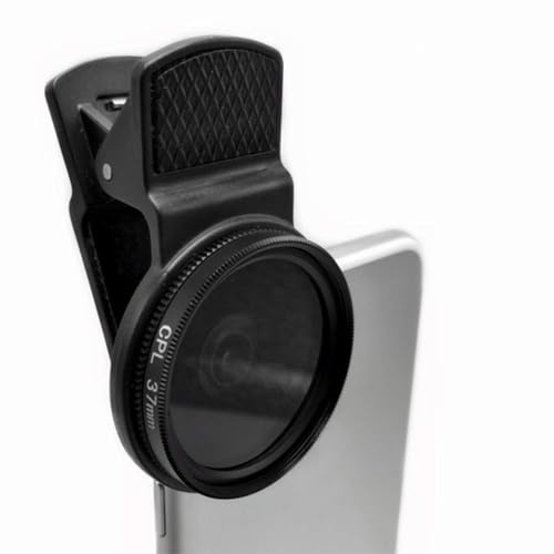 37MM with Clip Durable Polarizer Phone Circular Camera Professional Universal Accessories Black Lens Portable CPL Filter