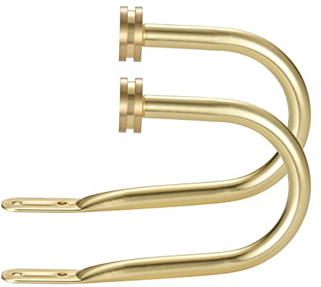 Curtain Holders, 2 Pack Brass Decorative Curtain Holdbacks for Wall Curtain Drapery
