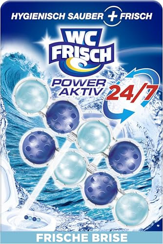 WC-Frisch Kraft Aktiv Duftspüler Frische Brise (2*50 g), WC Reiniger für Reinigung bei jeder Spülung, Duftsteine für langanhaltend frischen Duft, + 50 % Anti-Kalk Effekt*