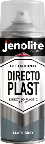 JENOLITE Directoplast Pintura en aerosol brillante | GRIS PIZARRA | 400ml |Pintura en aerosol multisuperficie | Para todo tipo de plástico | No requiere imprimación | RAL 7031