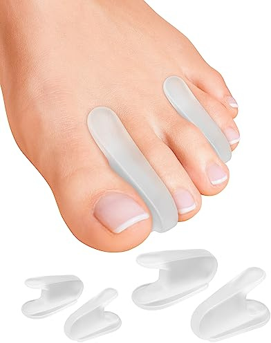 BLATOWN 18Pcs Gel Toe Separators for Bunions, Silicone Toe Spacers Bunion Corrector for Feet Women Men Pain Relief, Soft Flared Toe Spreader Straightener for Overlapping Toes(12L+6S)