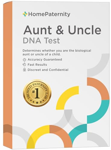 HomePaternity Aunt/Uncle DNA Test, Fast Results, Highest Accuracy Available with Up to 34 Genetic Markers Tested, All Lab Fees & Shipping Included, Test Niece or Nephew, Test Paternity Without Father