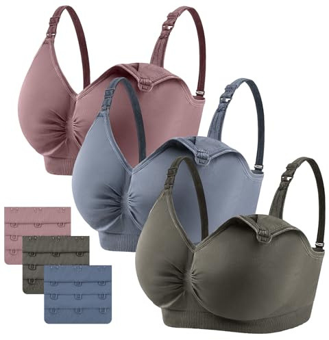 AoToZan Lot de 3 Soutien-Gorge d'allaitement pour Femme,Grossesse Maternité