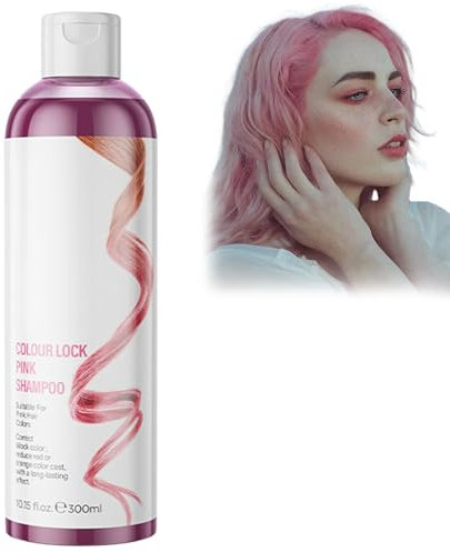 Color Lock Shampoo, 300ml Shampoo Protettivo per Capelli Colorati – Rinfresca e Fissa il Colore(Rosa), Protezione Intensa contro lo Sbiadimento, Perfetto per lo Sbiancamento della Pelle