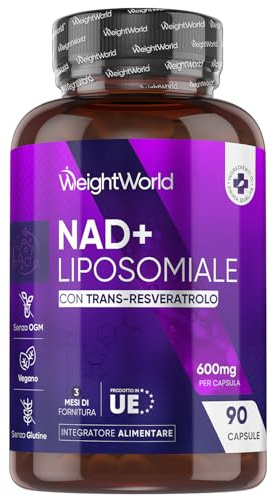 NAD Resveratrol 600mg - 90 Cápsulas Veganas con Complejo de Fosfolípidos - 3 Meses de Suministro, Fórmula con NAD Resveratrol 98%, Sin OGM