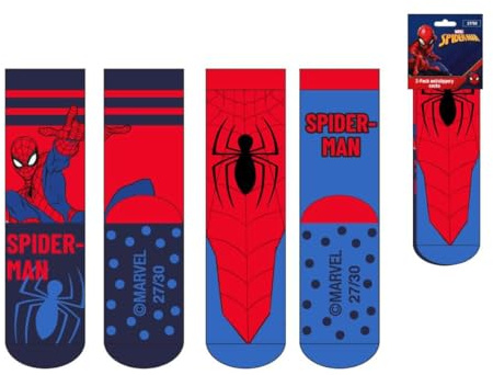 CERDÁ LIFE'S LITTLE MOMENTS Antideslizante Spiderman / Calcetines Cómodos Aplicaciones, 27-30 (2 Piezas) Unisex niños