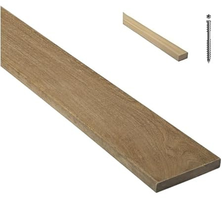 Kit terrasse en bois exotique itauba Longueur avec Lambourde et vis (Kit : 10m² - lames : 1550mm)