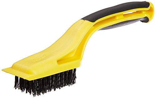Hyde Tools Hyde-46804 46804 Flexible Nylon Stripping Plastic Scraper and 1-1/8-Inch x 2-1/4-Inch Brush Area, Yellow, 1-1/8 x 5