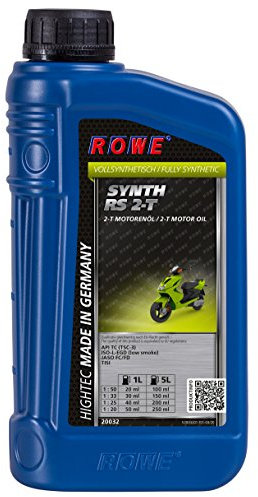 ROWE 20032 HIGHTEC SYNTH RS 2-T - vollsynthetisches Ultra-High-Performance 2-Takt-Motorenöl für luft- und wassergekühlte Motoren, 1 Liter