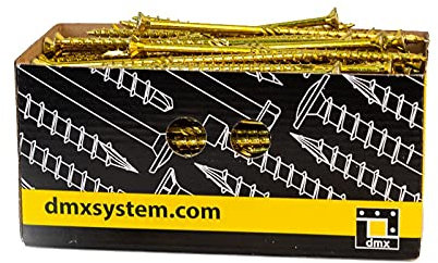 DMX - Tornillos para construcción en madera con cabeza avellanada CS 5mm - TORX cincado - 5x120 (100 uds/paquete)