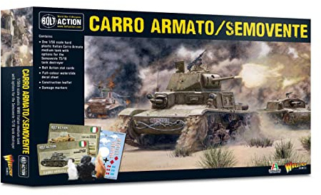 Warlord Bolt Action Carro Armato/Semovente Tank 1:56 Tabletop Miniatures - Plastic Paintable Miniature WWII Soldiers Set, Unpainted Table Top 28mm Military Minifigures for Adults - Gaming Figurines